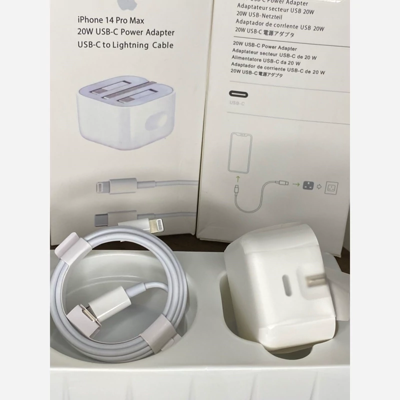 پک کامل شارژر و سیم شارژر اپل (آیفون 10 )به بالا