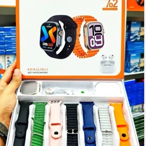 ساعت هوشمند مدل KW56 Ultra3جدید همراه ایرپاد