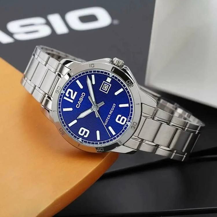 ساعت مچی مردانه عقربه ای برند کاسیو Casio مدل MTP-V004D-2BUDF
