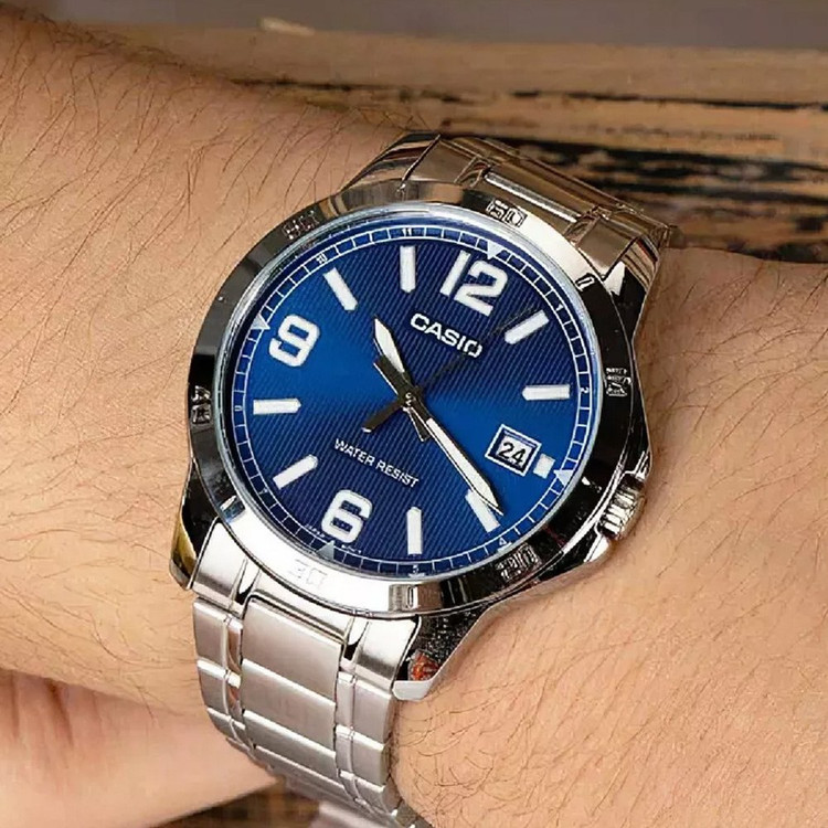 ساعت مچی مردانه عقربه ای برند کاسیو Casio مدل MTP-V004D-2BUDF