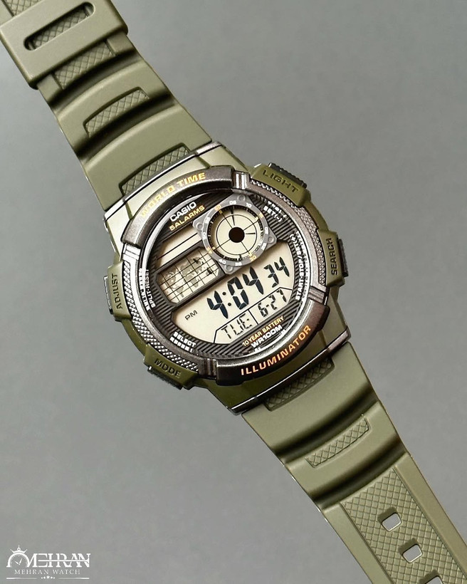 ساعت مچی دیجیتال کاسیو CASIO AE-1000W-3AV اصل باتری 10 ساله