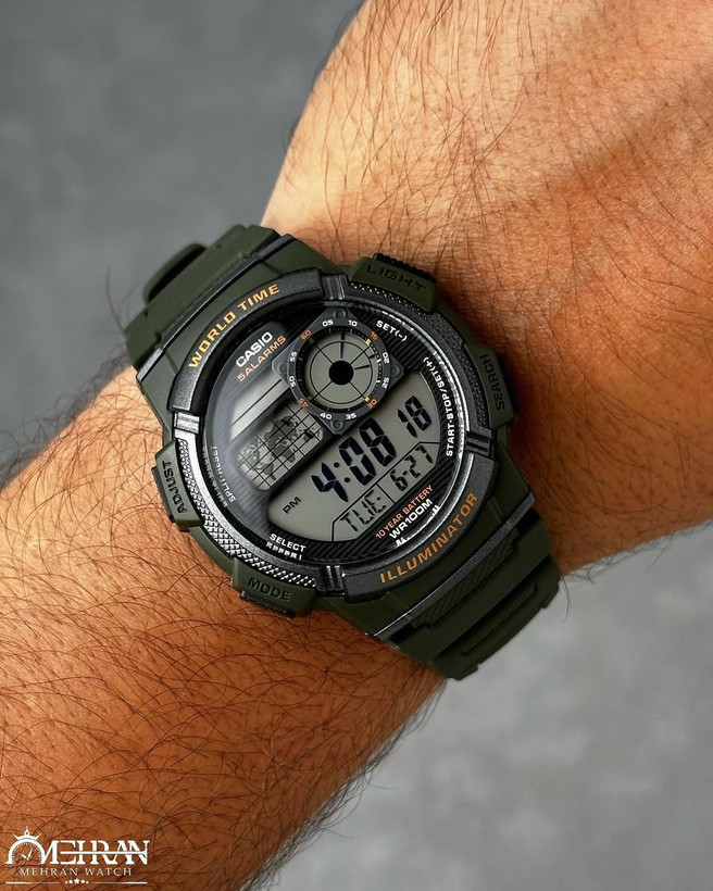 ساعت مچی دیجیتال کاسیو CASIO AE-1000W-3AV اصل باتری 10 ساله